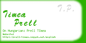 timea prell business card